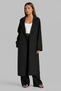 Longline Belted Wrap Coat