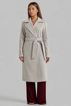 Longline Belted Wrap Coat