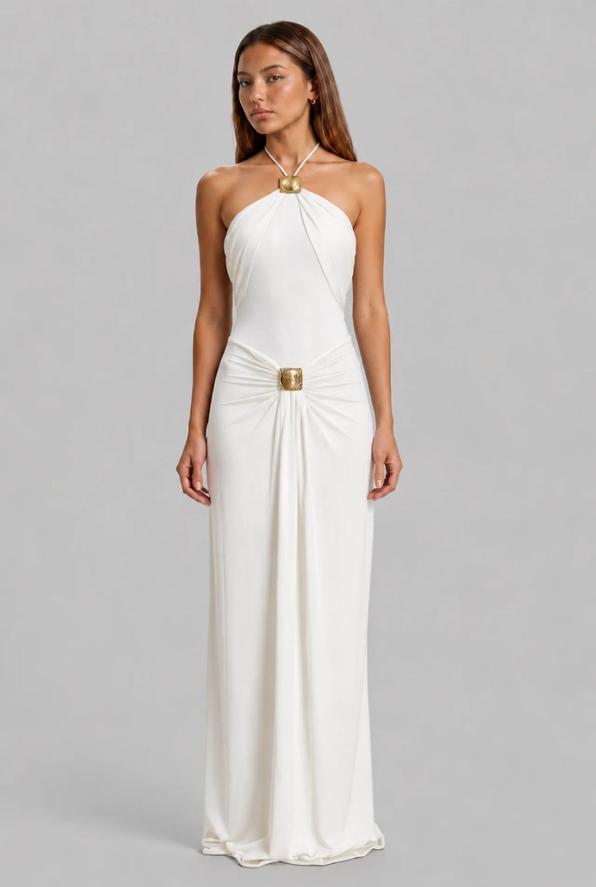 Halter Neck Evening Dress