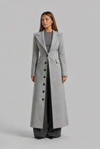 Belted Notch Lapel Wool Coat