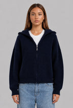 Zip-Up Ribbed Cardigan