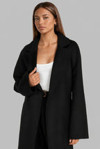 Longline Belted Wrap Coat
