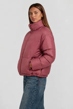 Cropped Funnel Neck Puffer Jacket