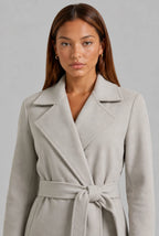 Longline Belted Wrap Coat
