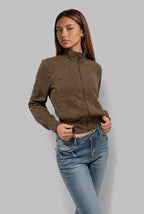 Cropped Jacket with Cinched Waist