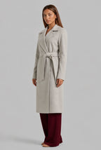 Longline Belted Wrap Coat