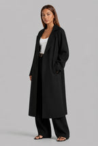 Longline Belted Wrap Coat
