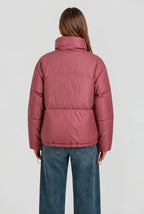 Cropped Funnel Neck Puffer Jacket