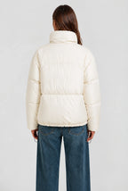 Cropped Funnel Neck Puffer Jacket