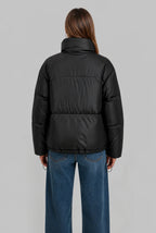 Cropped Funnel Neck Puffer Jacket