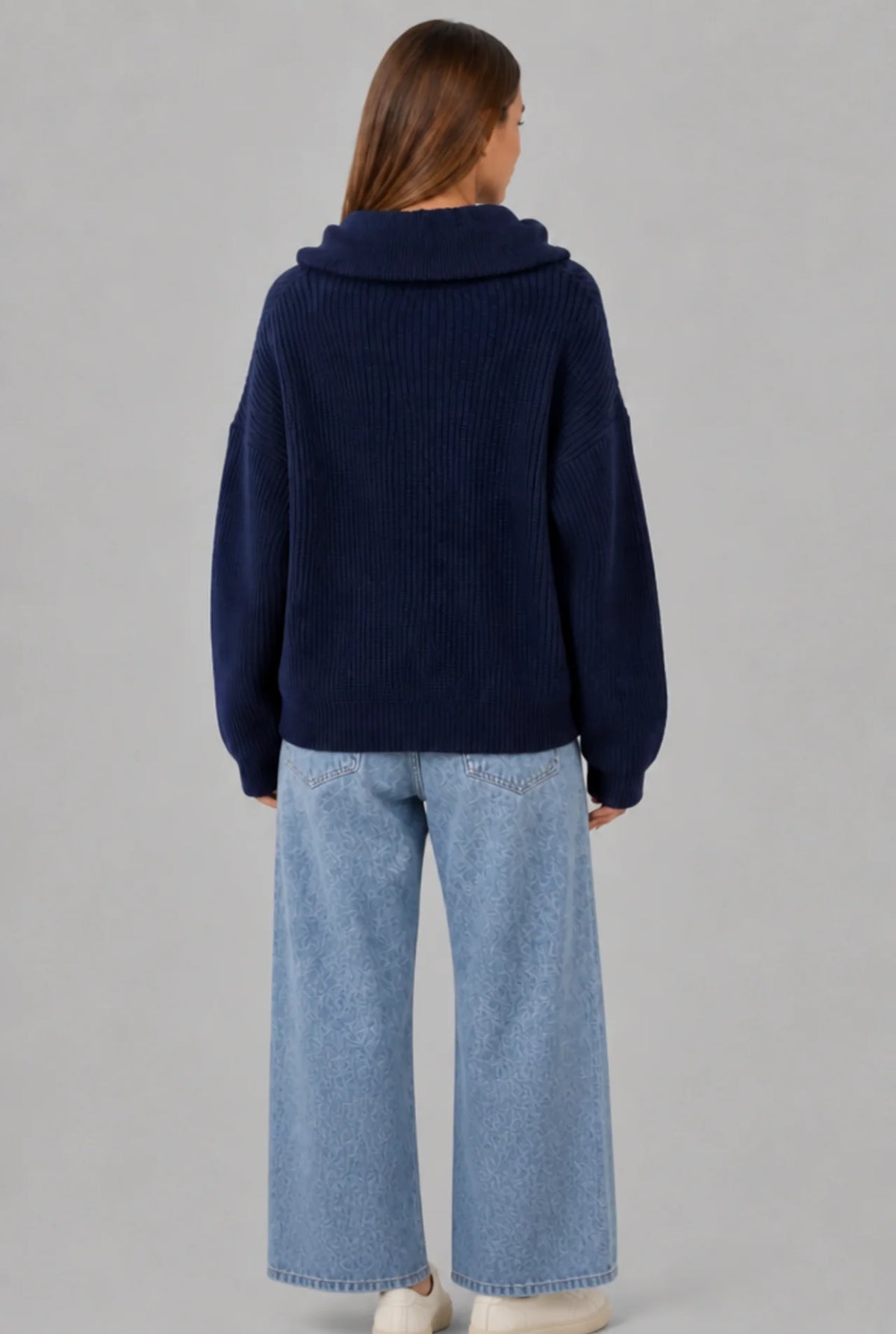 Zip-Up Ribbed Cardigan