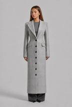 Belted Notch Lapel Wool Coat