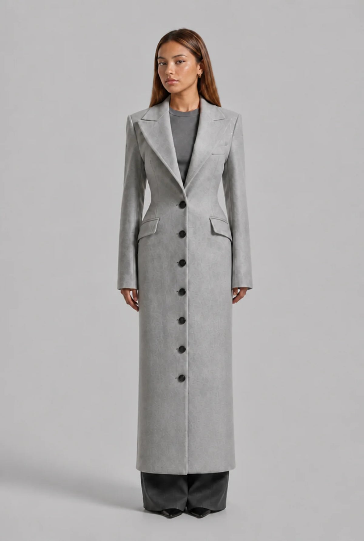 Belted Notch Lapel Wool Coat