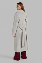 Longline Belted Wrap Coat