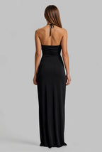 Halter Neck Evening Dress