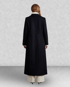 Longline Double-Breasted Wool Coat