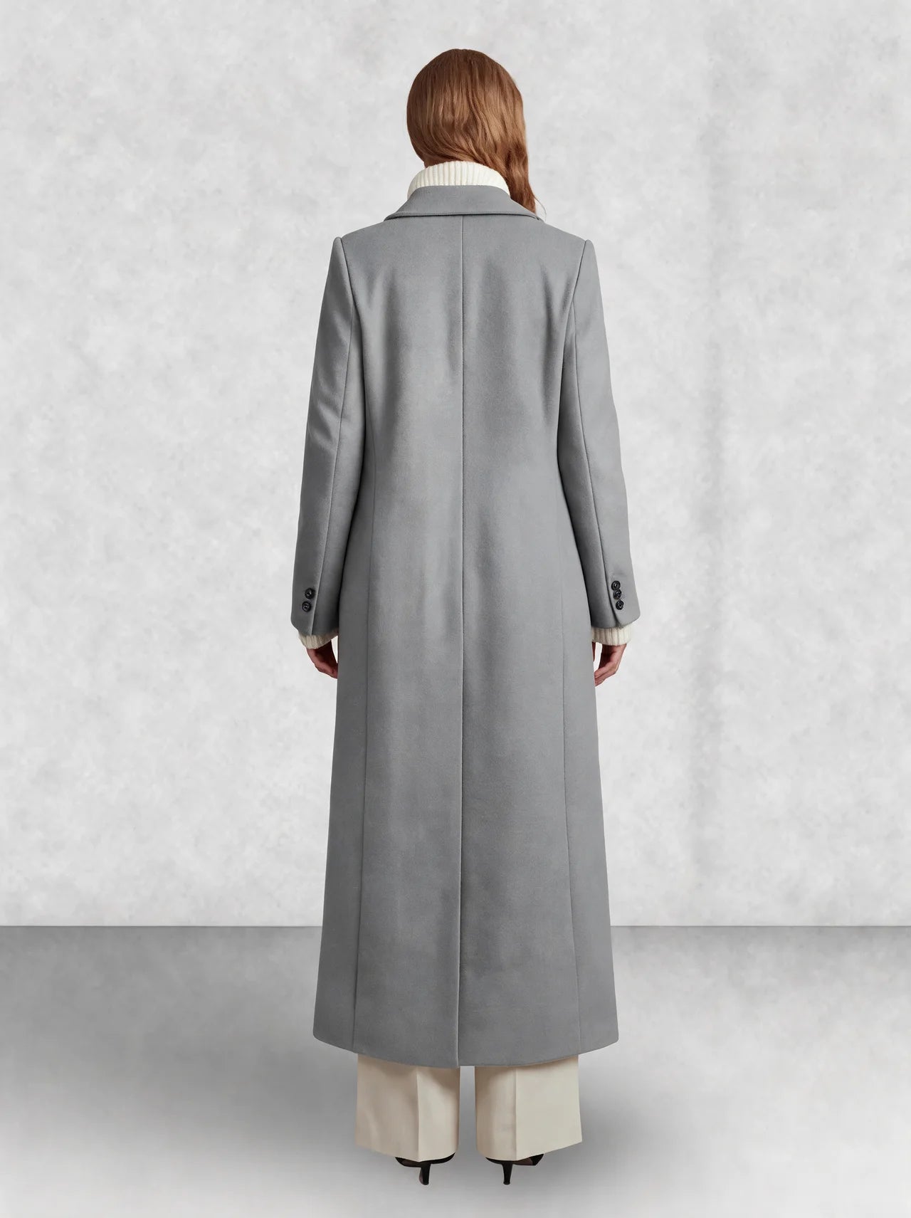 Longline Double-Breasted Wool Coat