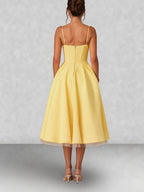 Satin Corset Midi Dress