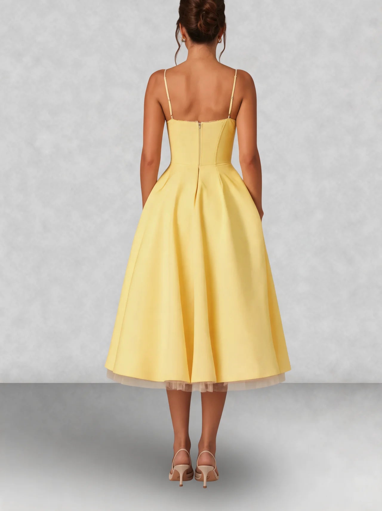 Satin Corset Midi Dress