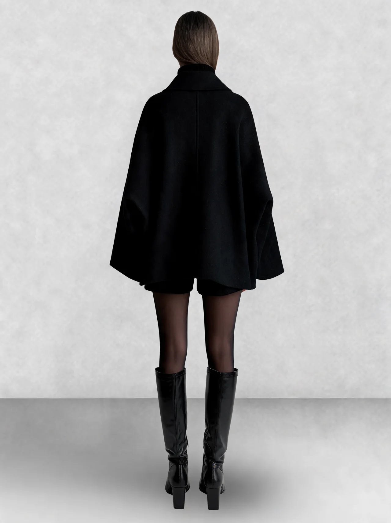 Oversized Cape Sleeve Wool Coat