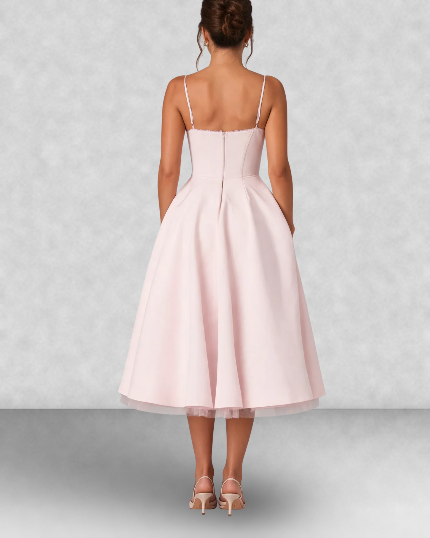 Satin Corset Midi Dress