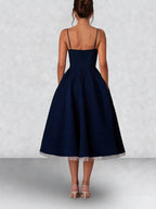 Satin Corset Midi Dress