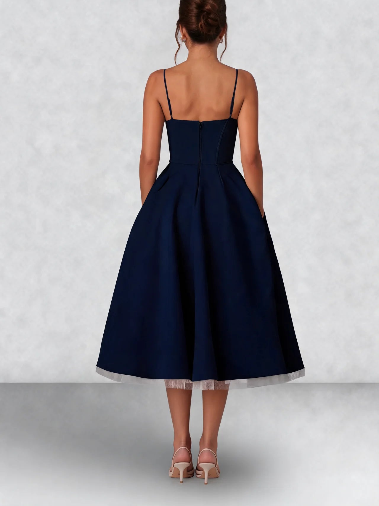 Satin Corset Midi Dress