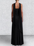 Strapless Corset Back Maxi Dress