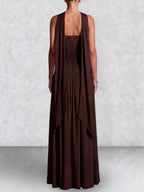 Strapless Corset Back Maxi Dress