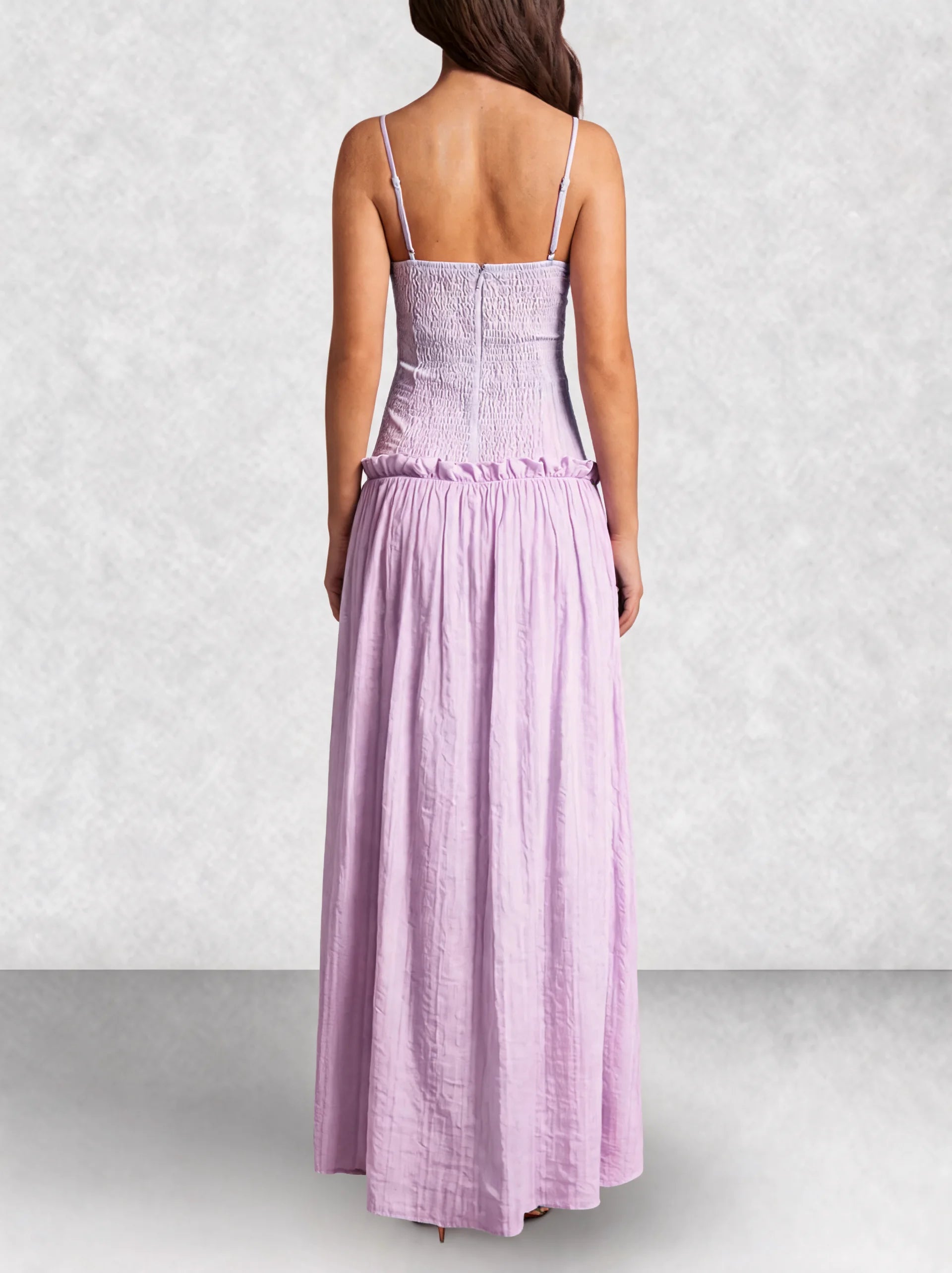 Drop Waist Corset Bodice Maxi Dress