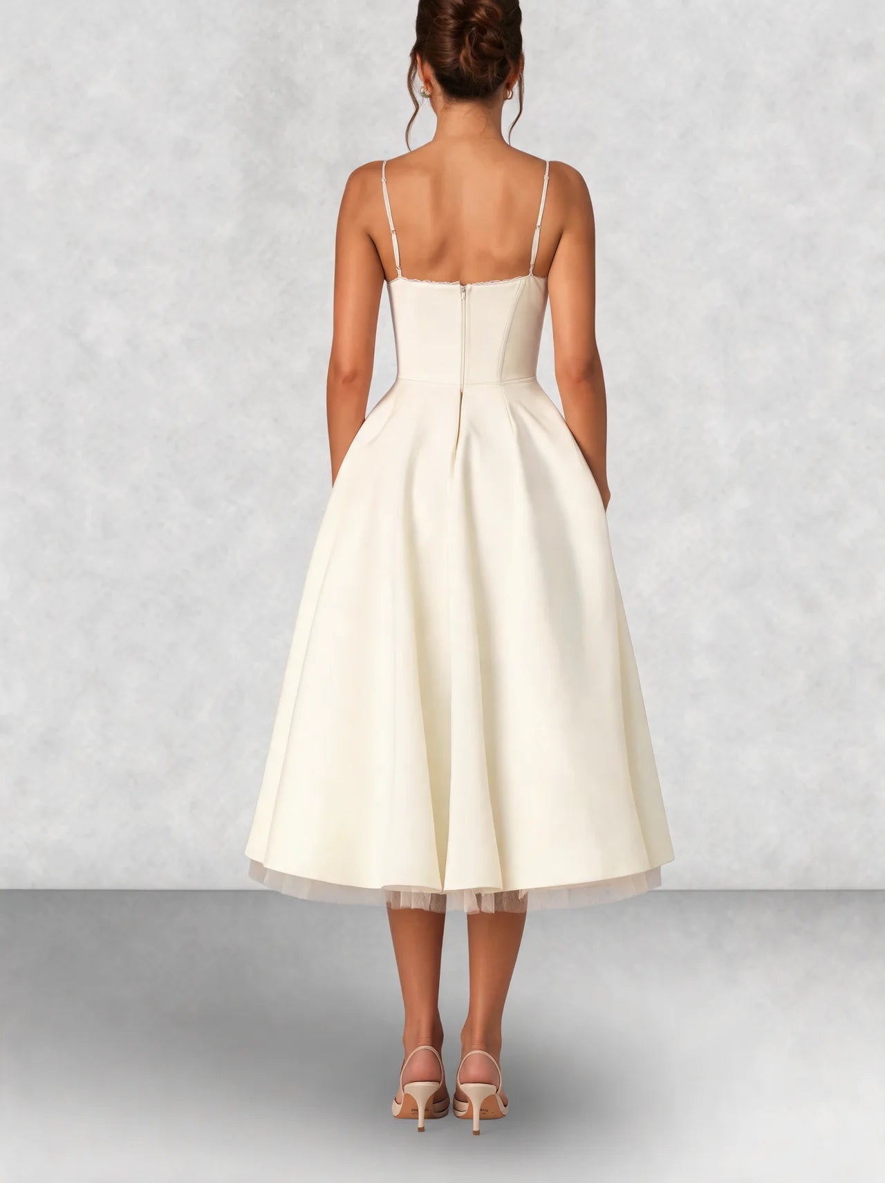 Satin Corset Midi Dress