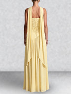 Strapless Corset Back Maxi Dress