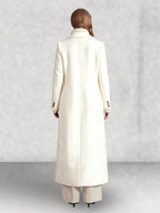 Longline Double-Breasted Wool Coat