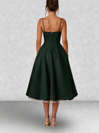 Satin Corset Midi Dress