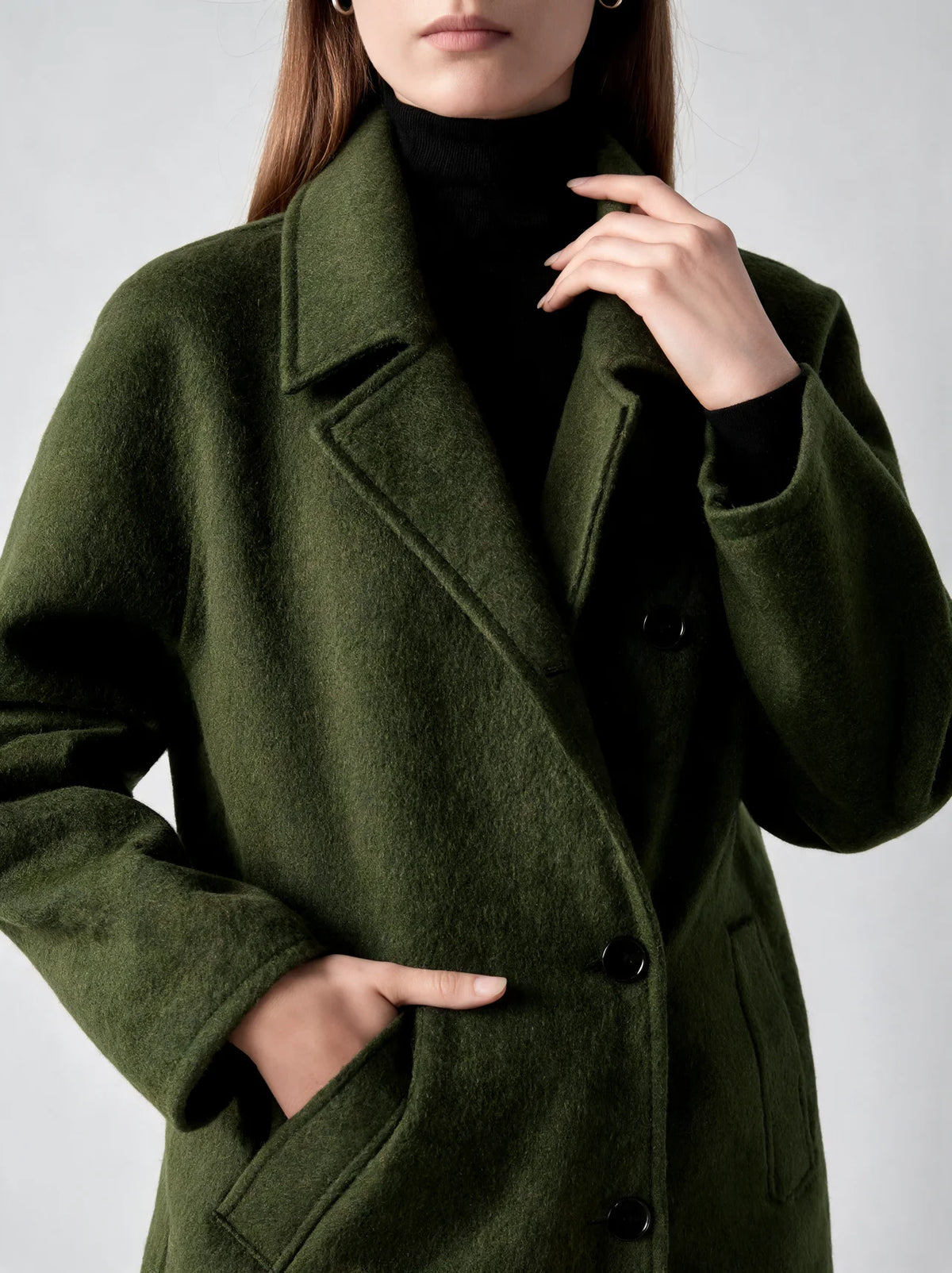 Oversized Cape Sleeve Wool Coat