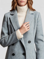 Longline Double-Breasted Wool Coat