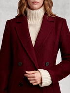 Longline Double-Breasted Wool Coat