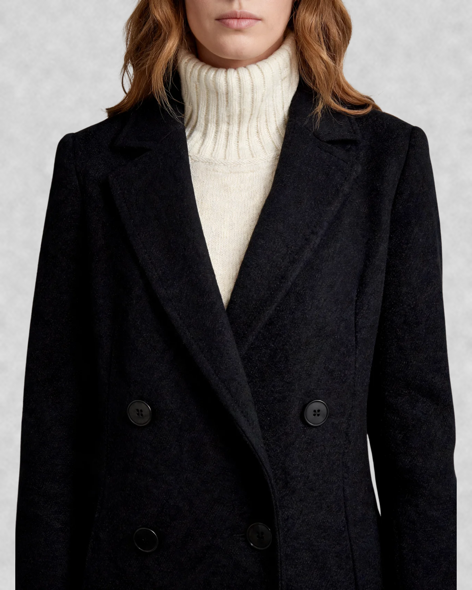 Longline Double-Breasted Wool Coat