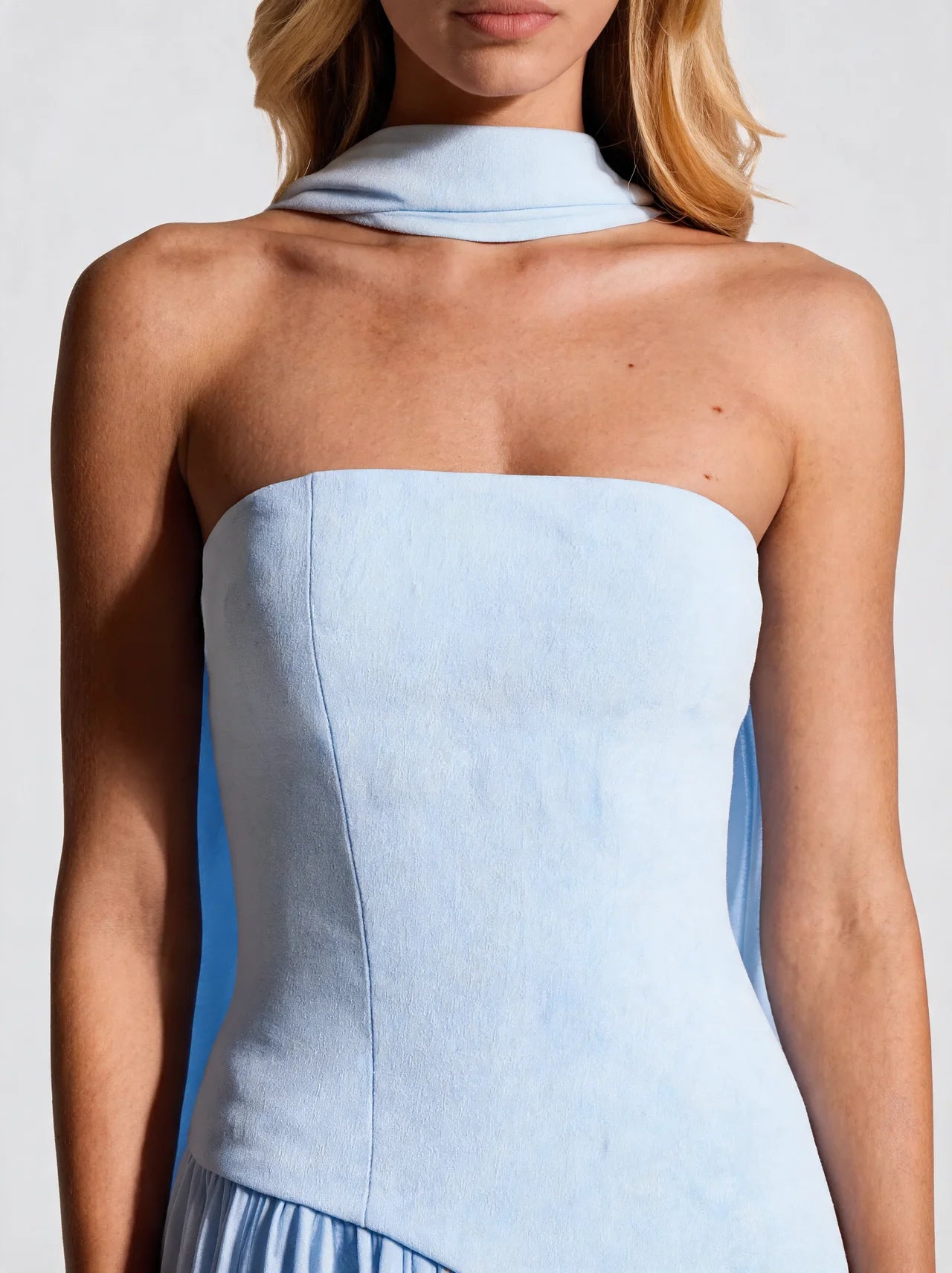 Strapless Corset Back Maxi Dress