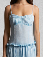 Drop Waist Corset Bodice Maxi Dress