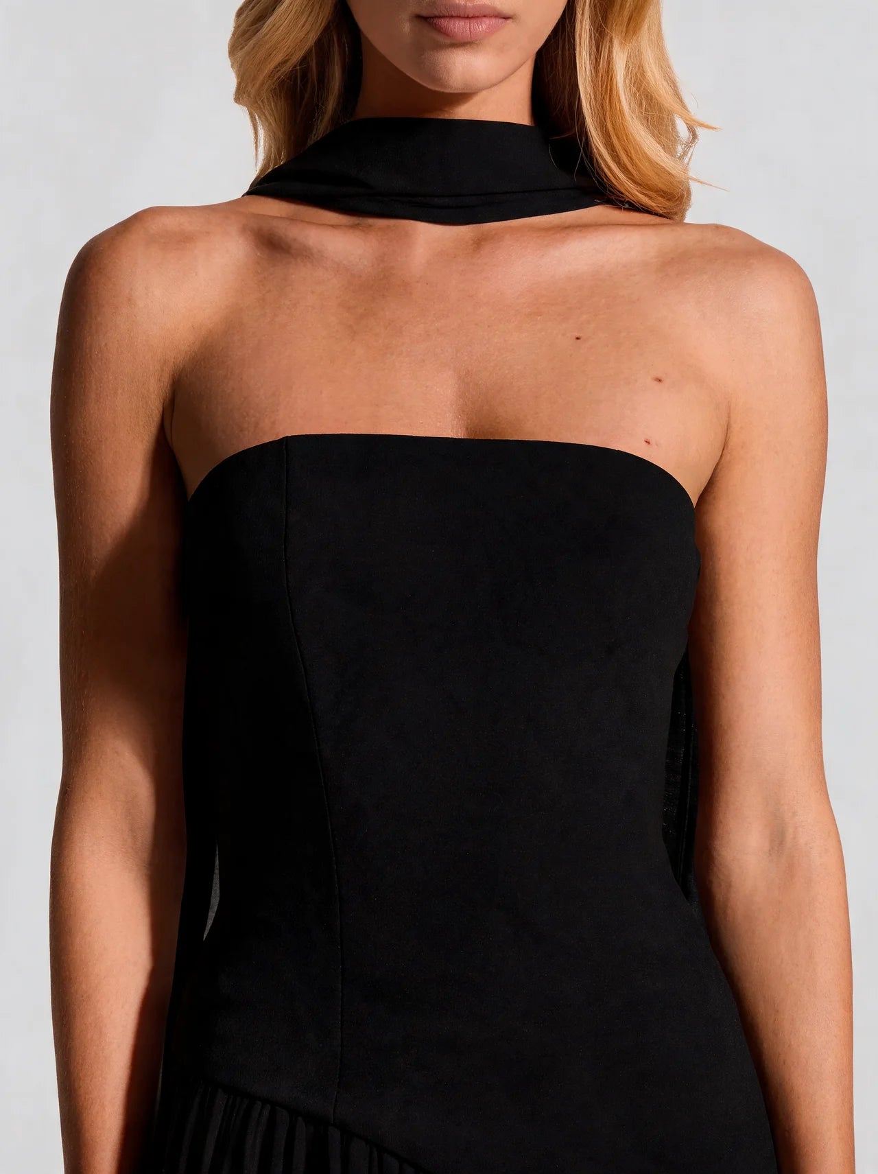 Strapless Corset Back Maxi Dress