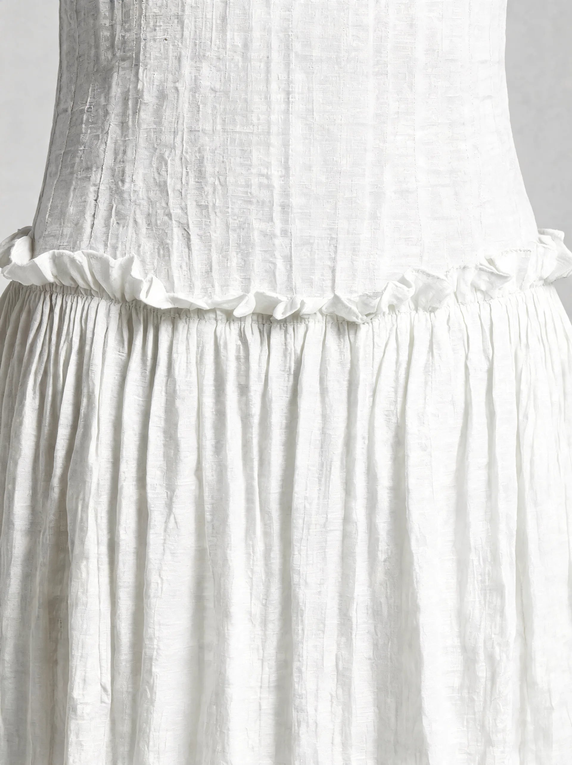 Drop Waist Corset Bodice Maxi Dress