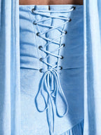 Strapless Corset Back Maxi Dress