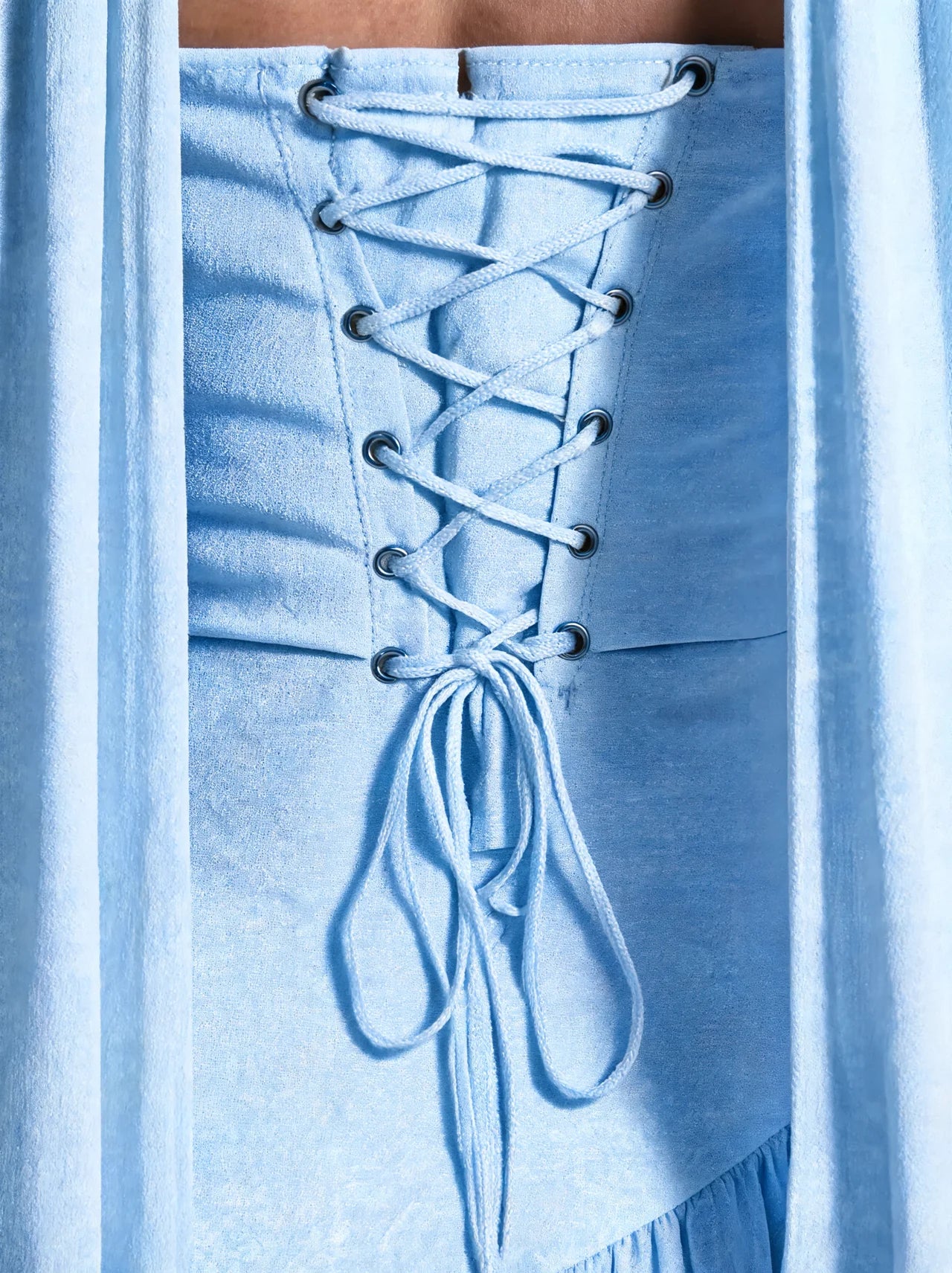 Strapless Corset Back Maxi Dress