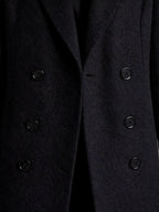 Longline Double-Breasted Wool Coat