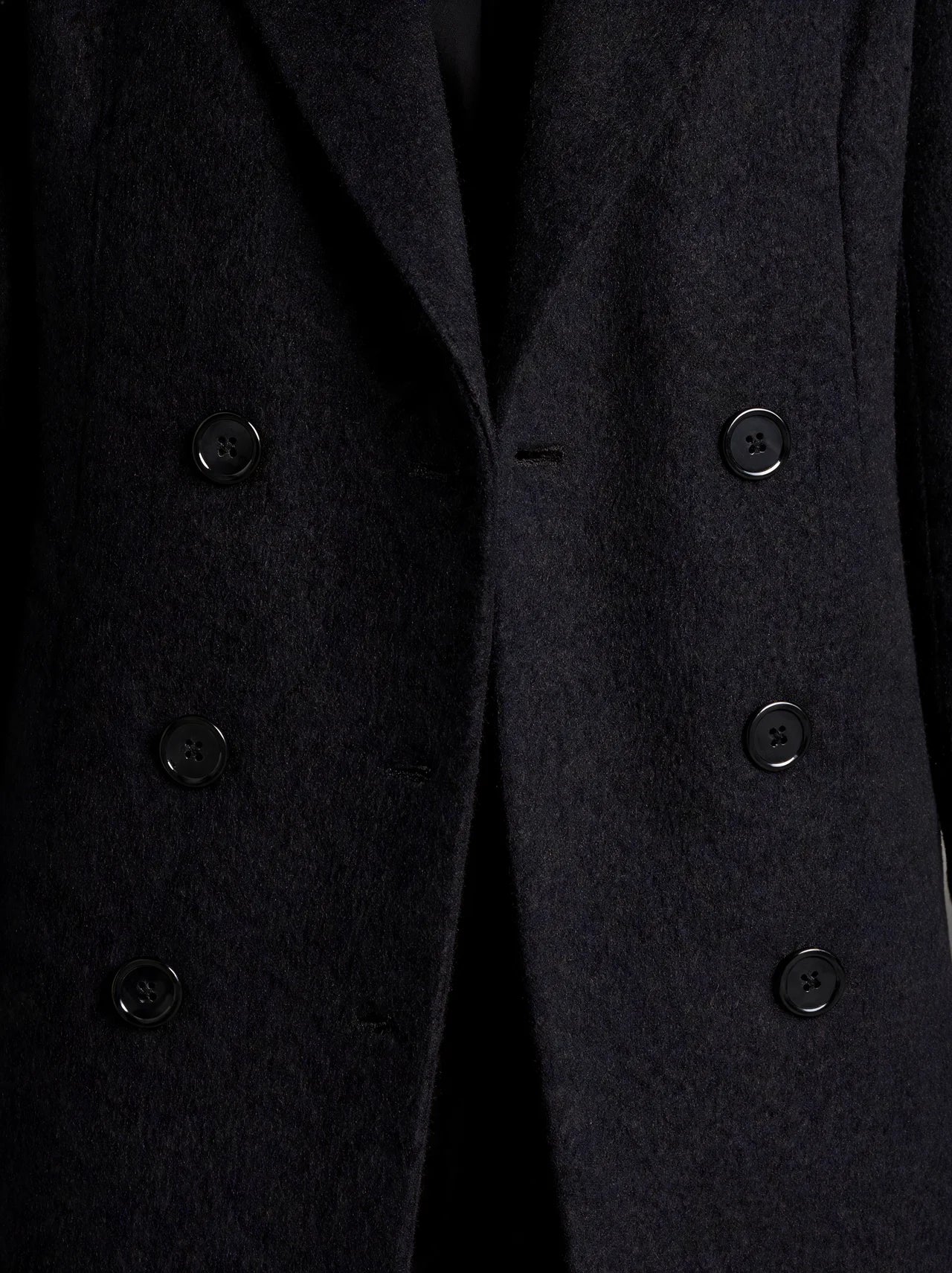 Longline Double-Breasted Wool Coat