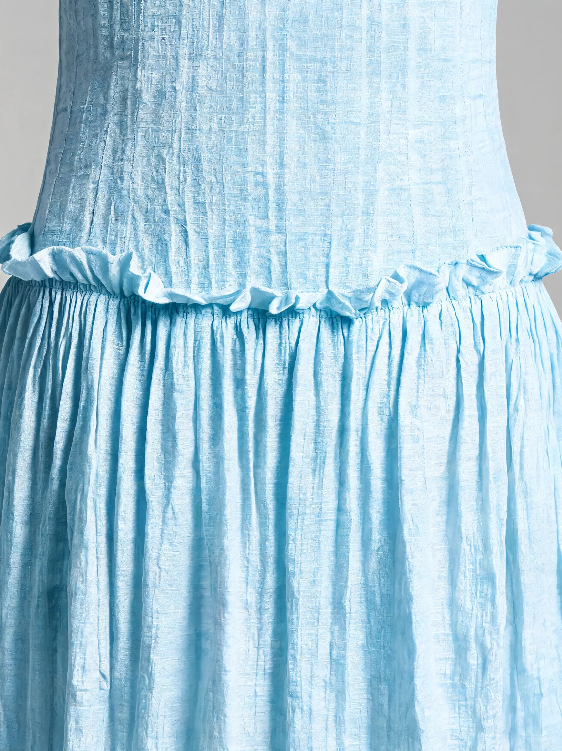 Drop Waist Corset Bodice Maxi Dress