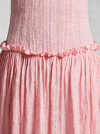 Drop Waist Corset Bodice Maxi Dress