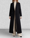 Longline Double-Breasted Wool Coat