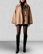 Oversized Cape Sleeve Wool Coat
